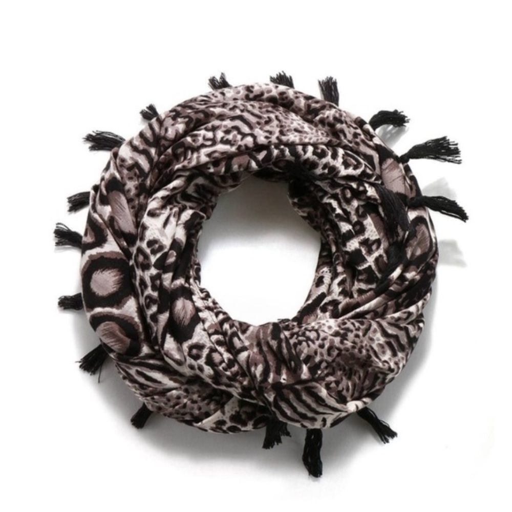Sir Alastair Rai Animal Print Infinity Scarf